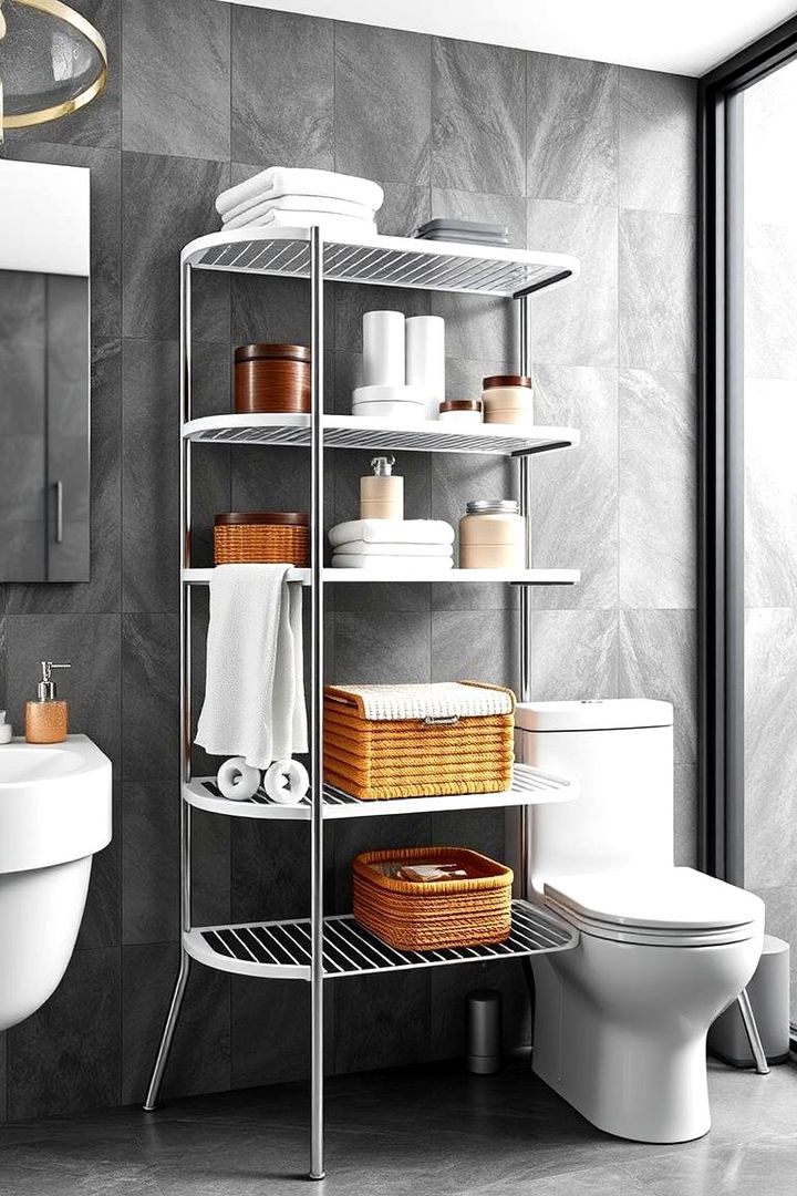 Adjustable Shelves for Flexible Organization - 22 Small Bathroom Shelving Ideas
