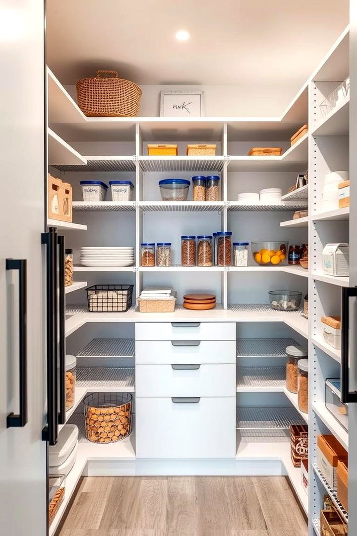 Adjustable Shelving Ideas - 22 Larder Cupboard and Pantry Ideas for Your Kitchen
