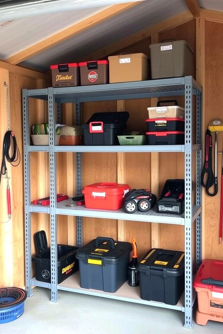Adjustable Shelving Units - 22 Shed Organization Ideas