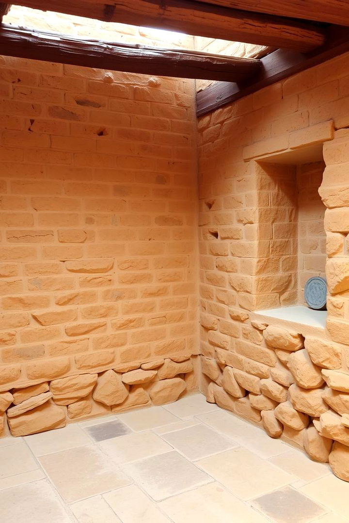 Adobe and Stone Texture Walls - 22 Desert Themed Room Ideas