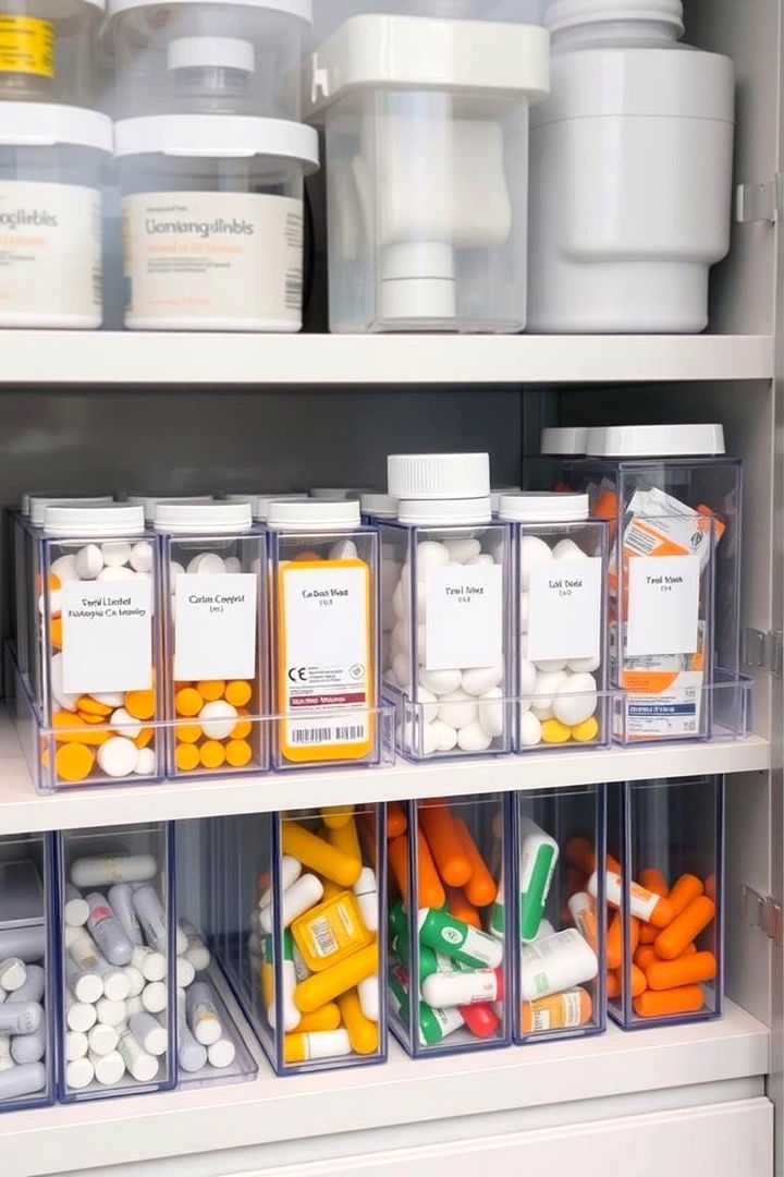 Adopt Transparent Storage Containers - 22 Medicine Storage Ideas