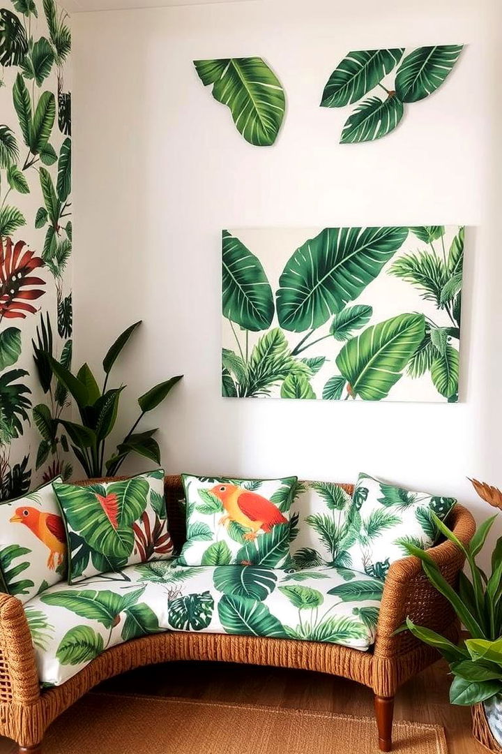 Adopt Tropical Patterns - 22 Tropical Bedroom Ideas