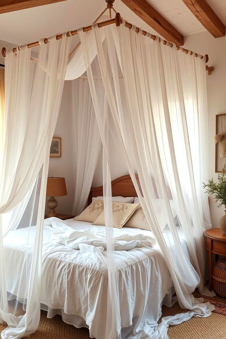 Adopting Dreamy Canopies for Boho Bedroom Inspo - 22 Small Boho Bedroom Ideas