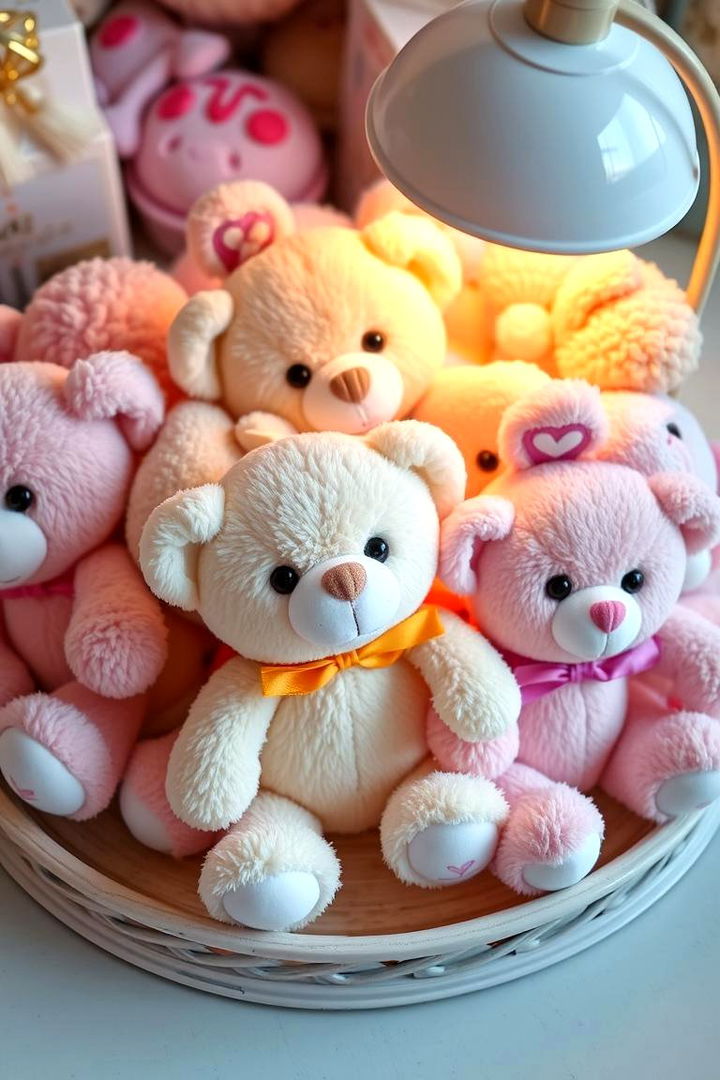 Adorable Plush Toy Centerpiece - 22 Baby Shower Centerpiece Ideas