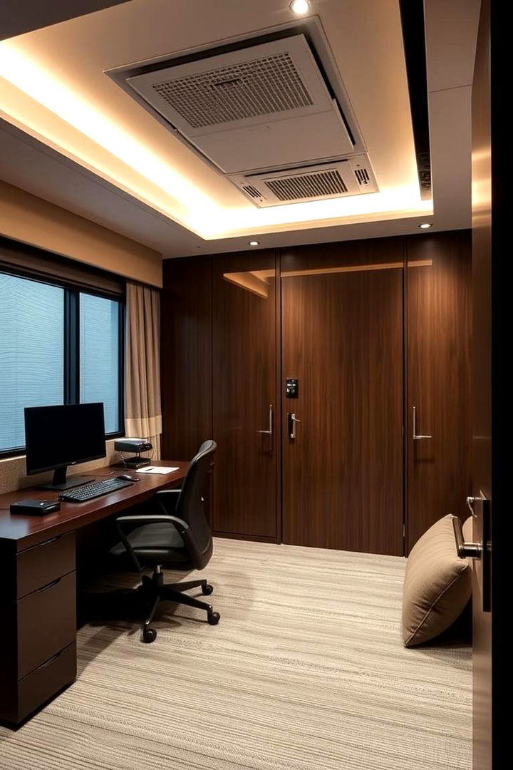 Advanced Security Features - 22 Office Guest Room Ideas