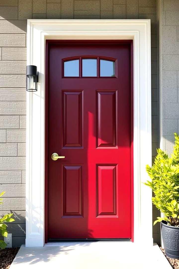Advancing with Eco Friendly Finishes - 22 Dark Red Front Door Ideas