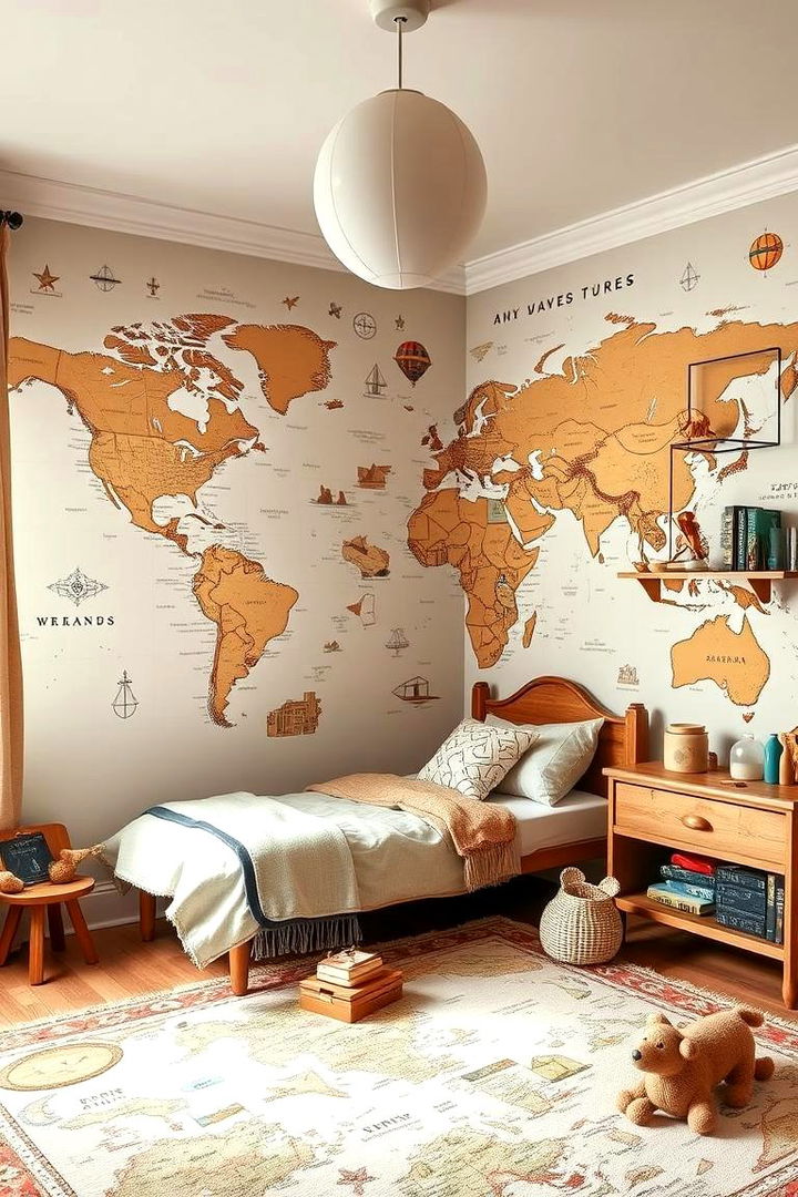 Adventure Map Themes - 22 Kids Room Paint Ideas