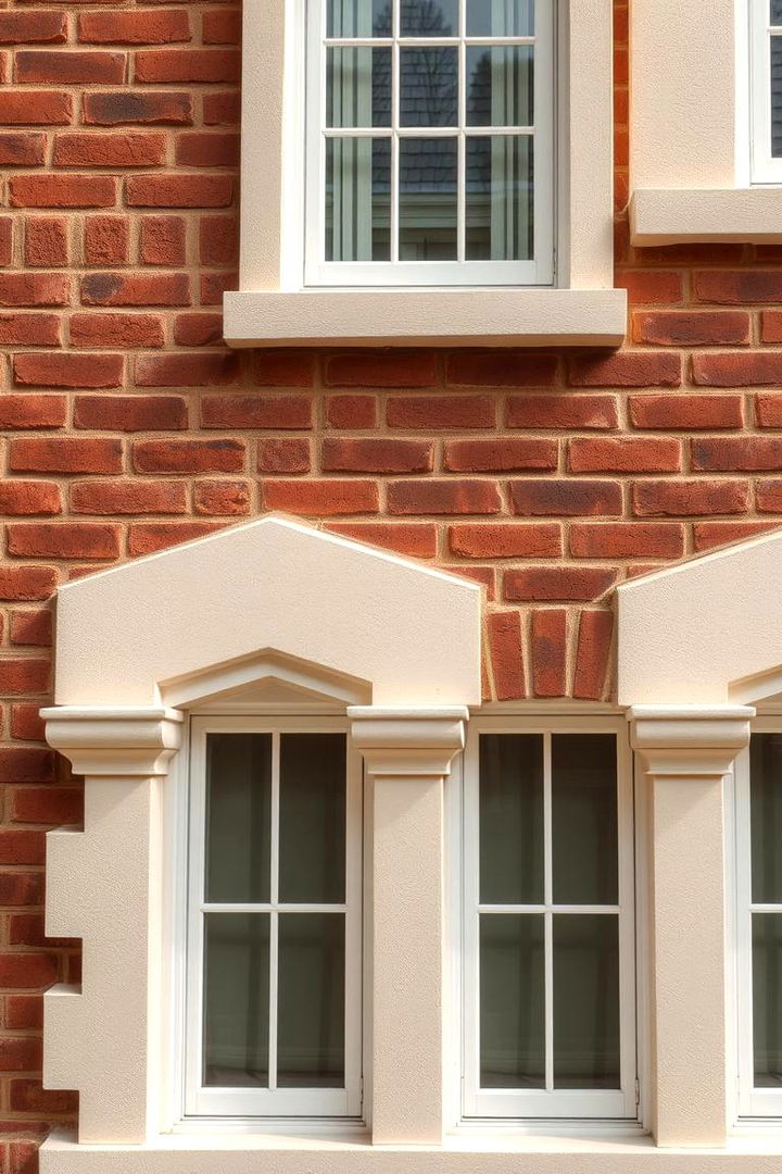 Aesthetic Brick Detailing - 22 Cream and Brown House Exterior Ideas