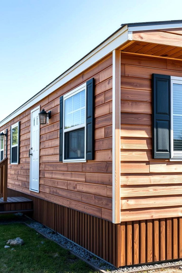 Affordable Engineered Wood Siding - 22 Mobile Home Siding Design Ideas