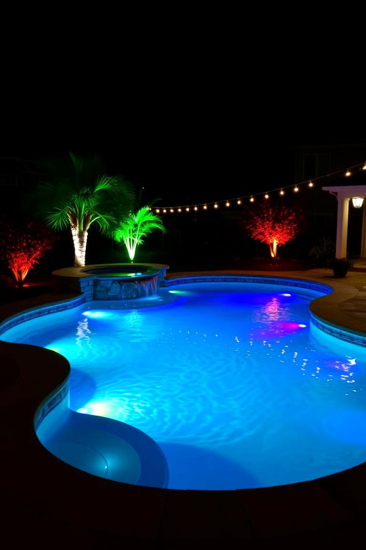 Affordable LED Pool Lighting - 22 Backyard Pool Ideas on a Budget