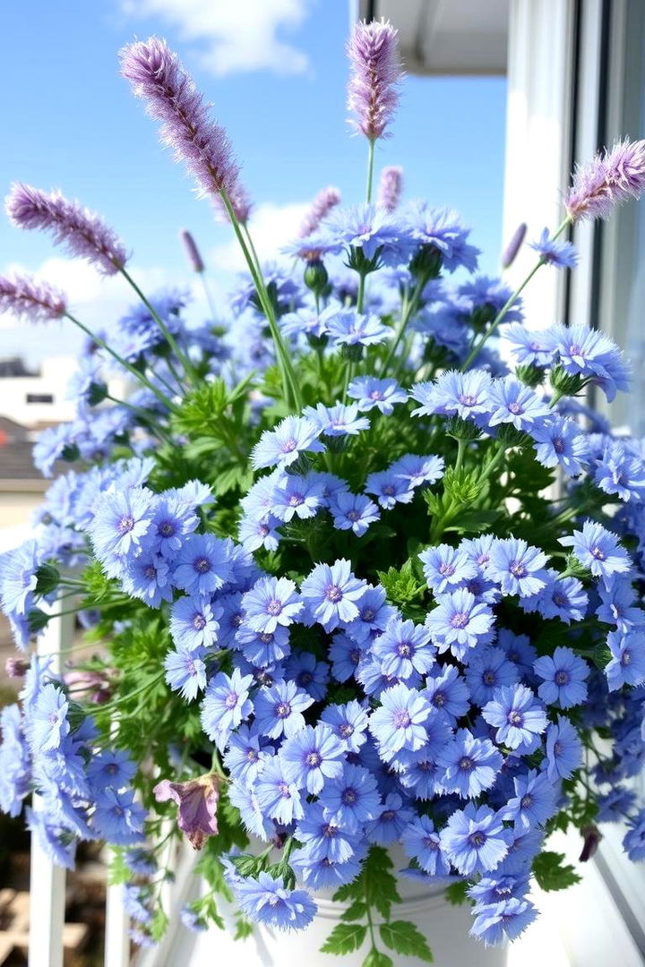 Ageratum for Fluffy Blue Sprays - 22 Flowering Plants for Balcony