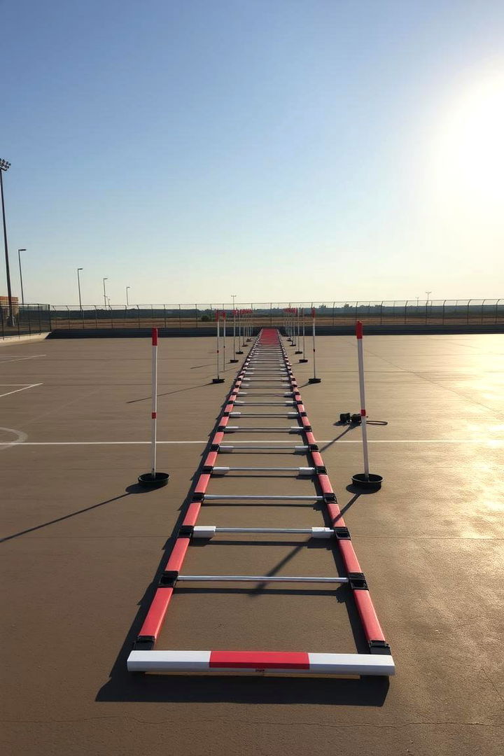 Agility Ladder and Speed Drills Area - 22 Outdoor Gym Ideas