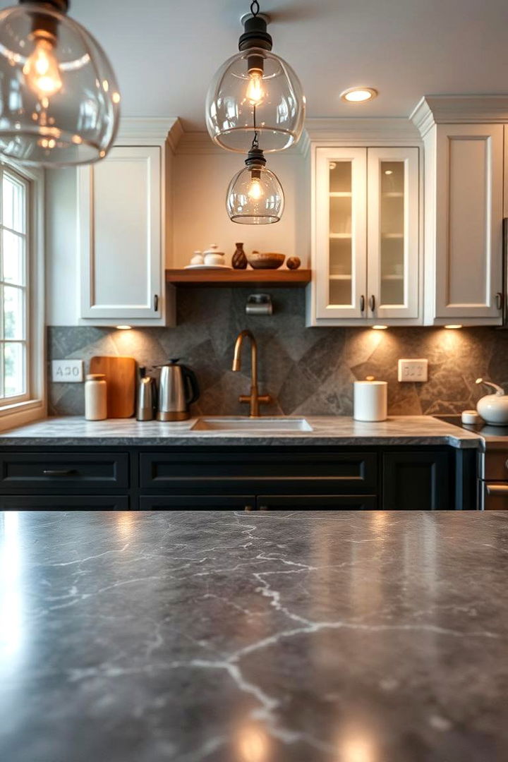 Aging Gracefully with Patina Development - 22 Soapstone Kitchen Countertops