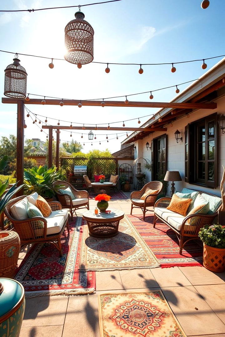 Airy Outdoor Patios - 22 Boho House Exterior Ideas