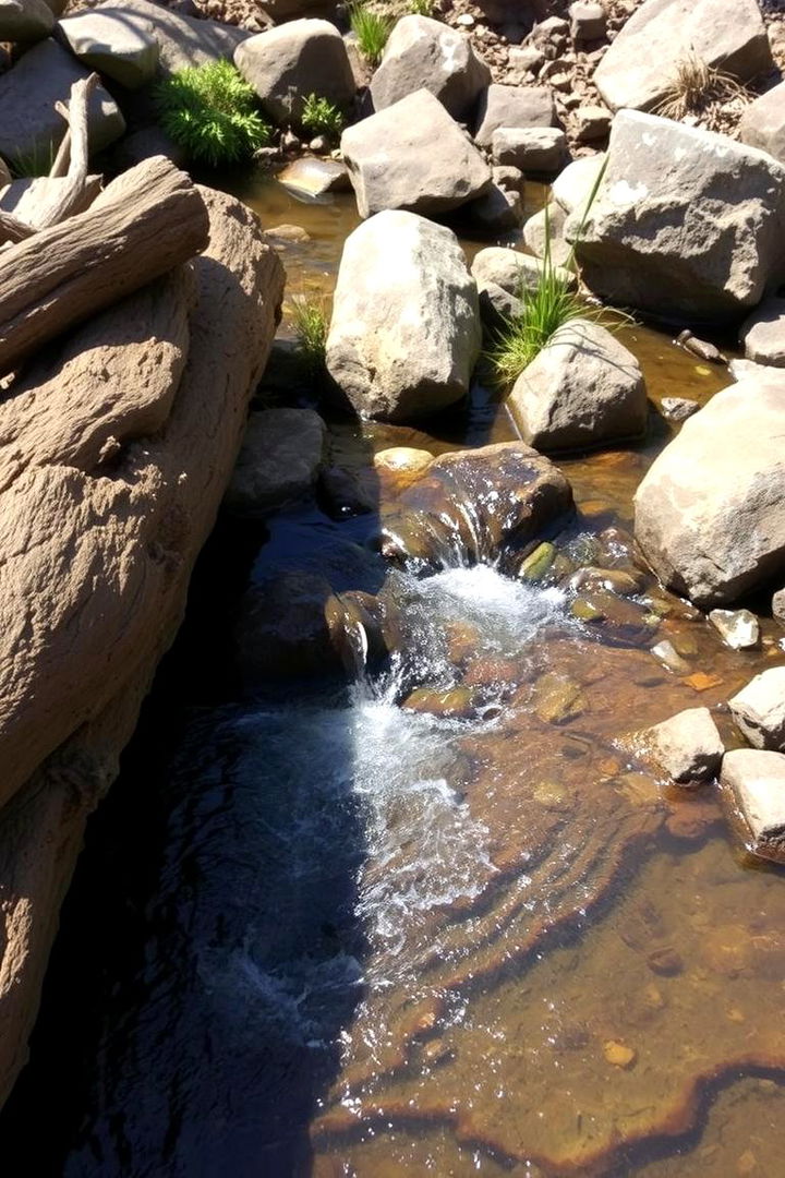 All Natural Log and Rock Pond - 22 Raised Garden Pond Ideas