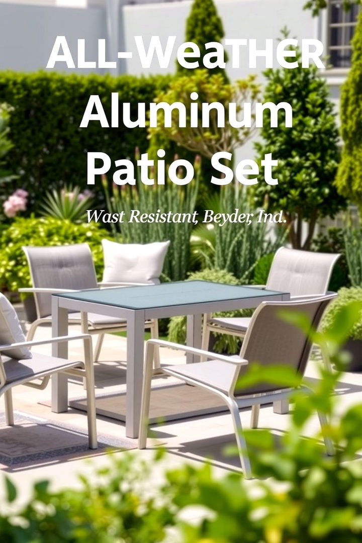 All Weather Aluminum Patio Set - 22 Garden Furniture Ideas