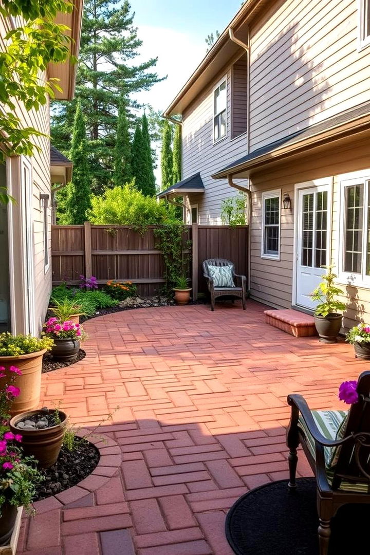 All Weather Durability - 22 Red Paver Patio Ideas