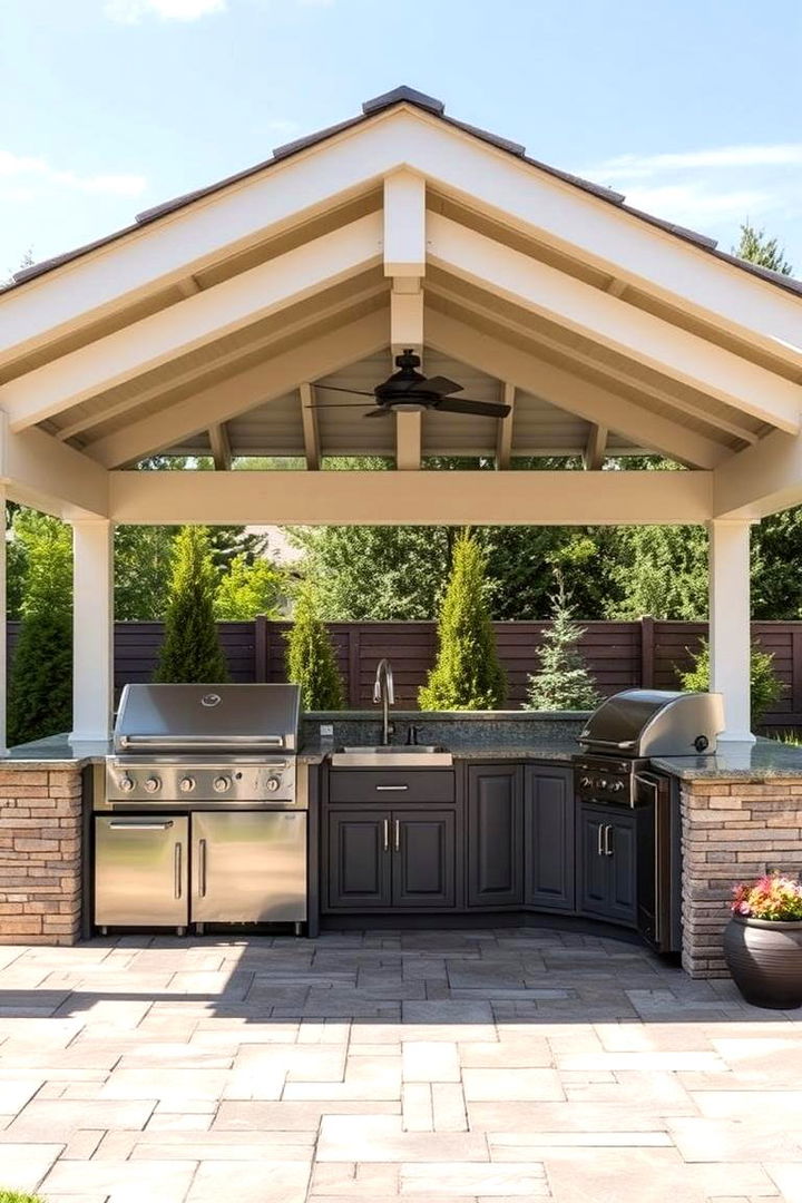All Weather Kitchen Concepts - 22 Outdoor Kitchen with a Gazebo Ideas