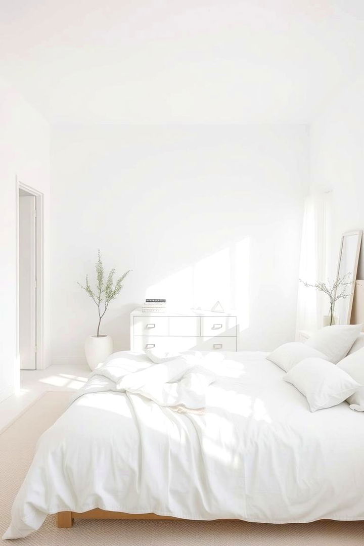 All White Serene Space - 22 Master Bedroom Ideas