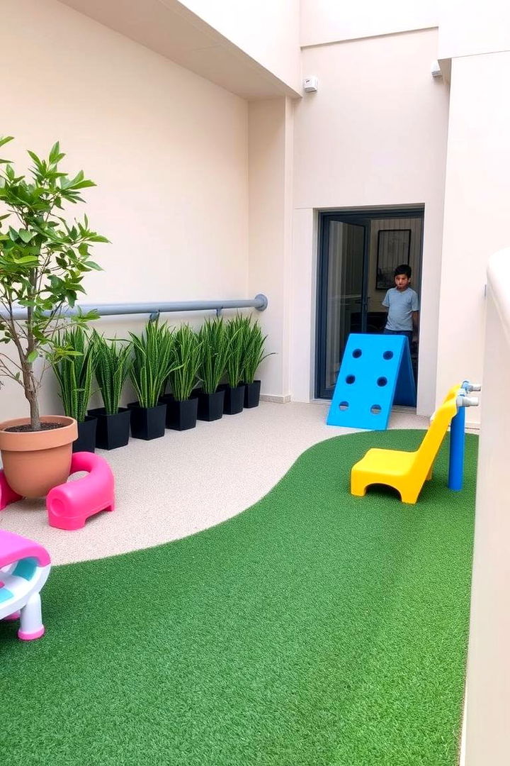 Allergy Friendly Surfaces for Kids - 22 Artificial Grass Balcony Design