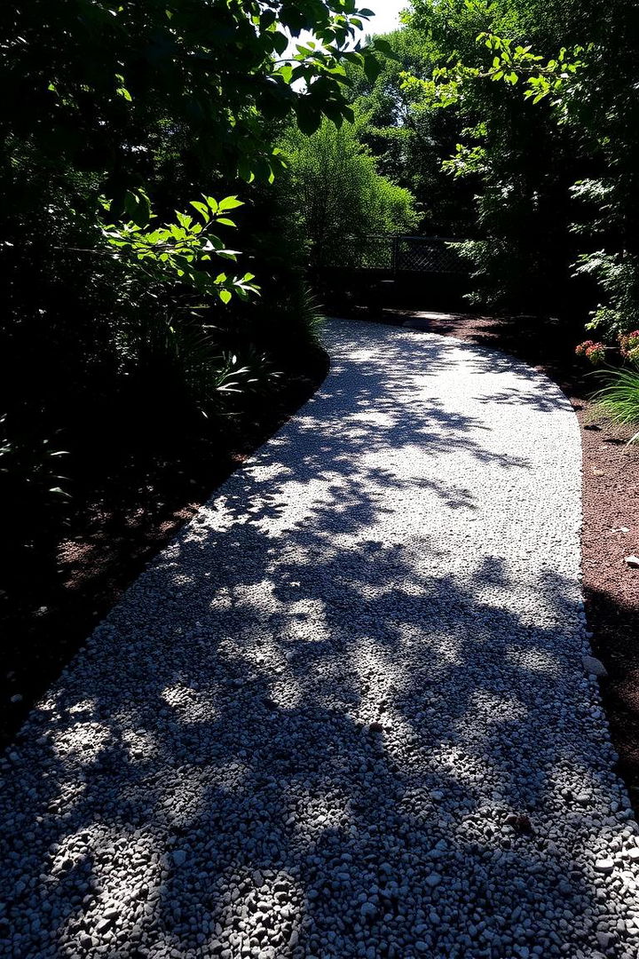 Alluring Shadow Play - 22 Pea Gravel Walkway Ideas