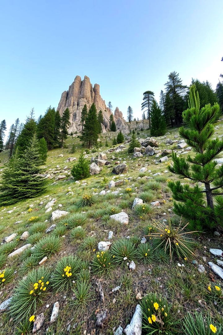 Alpine Inspired Pine Glade - 22 Pine Tree Landscape Ideas