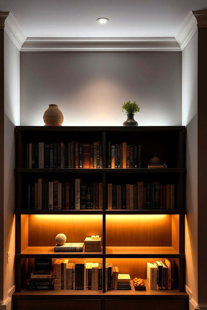 Ambient Backlighting - 22 Bookshelf Lighting Ideas