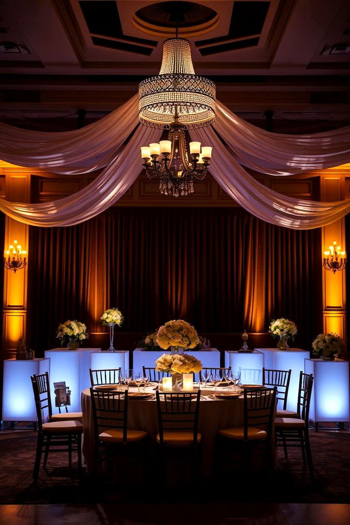 Ambient Black Lighting Strategies - 22 Black-Themed Wedding Ideas