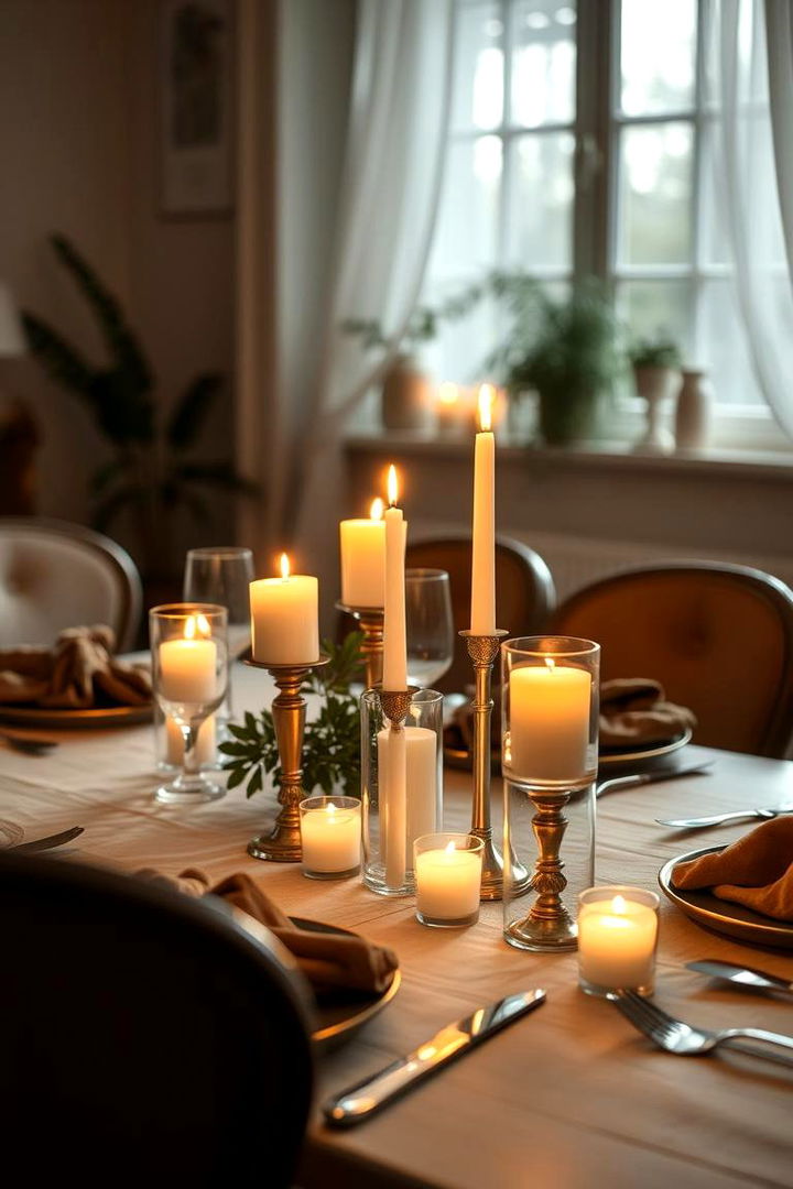 Ambient Candle Arrangements - 22 Moody Dining Room Ideas