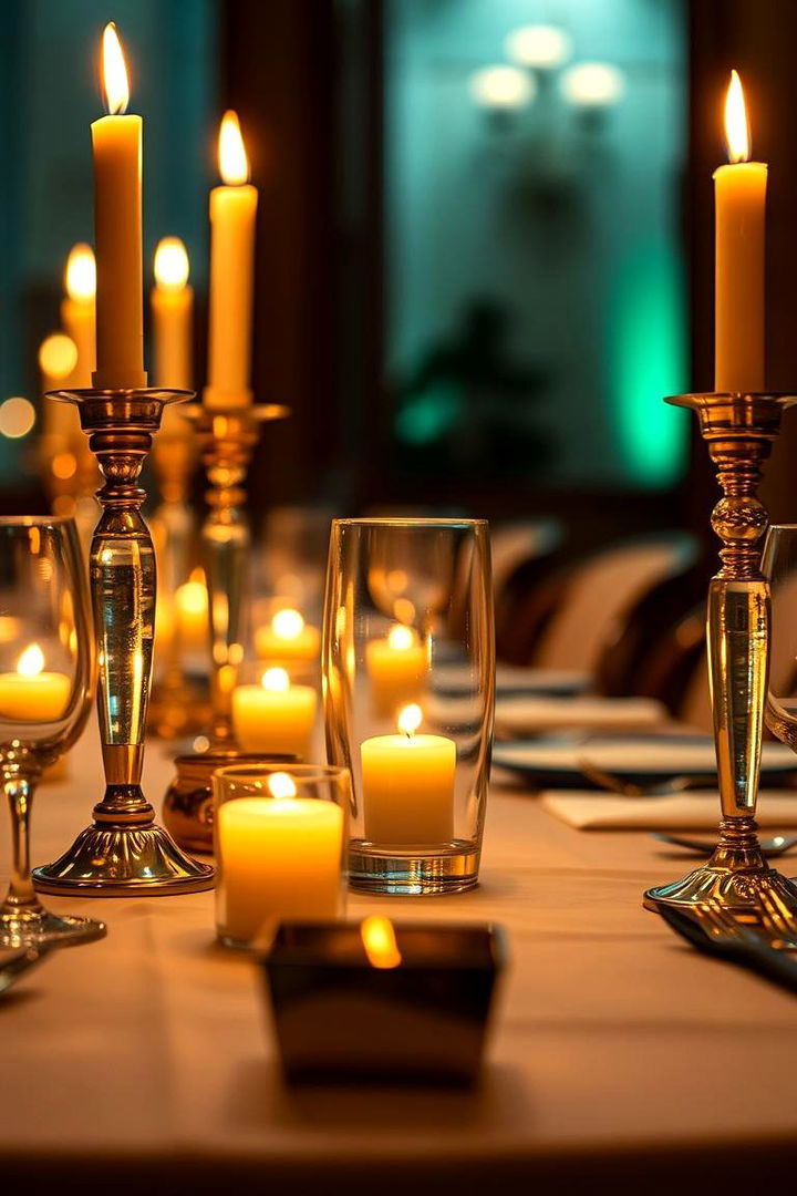 Ambient Candle Light Glow - 22 Dining Table Decor Ideas