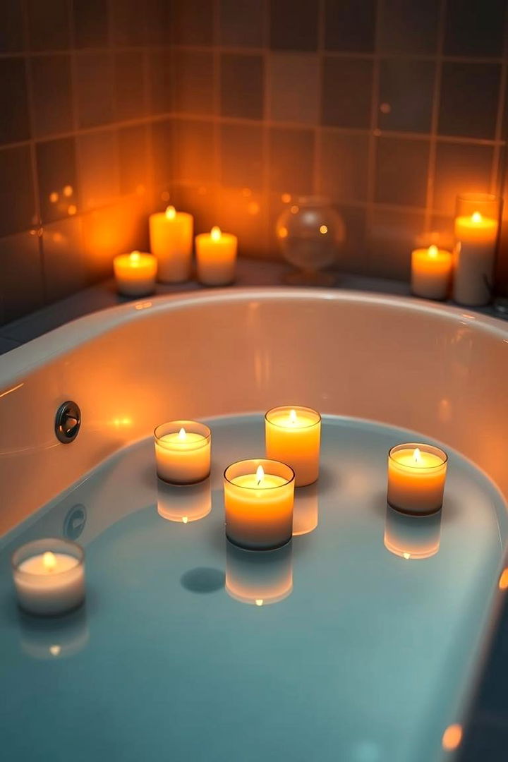 Ambient Candlelight - 22 Romantic Bathroom Ideas