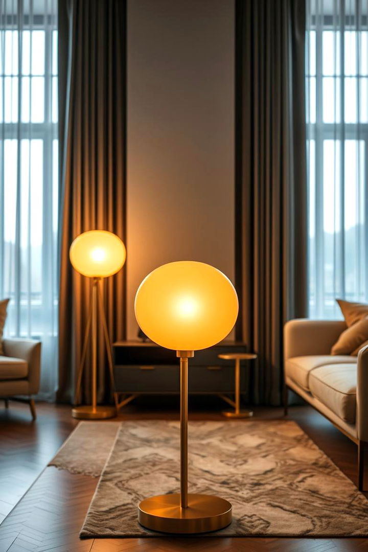 Ambient Gold Floor Lamps - 22 Black and Gold Living Room Ideas