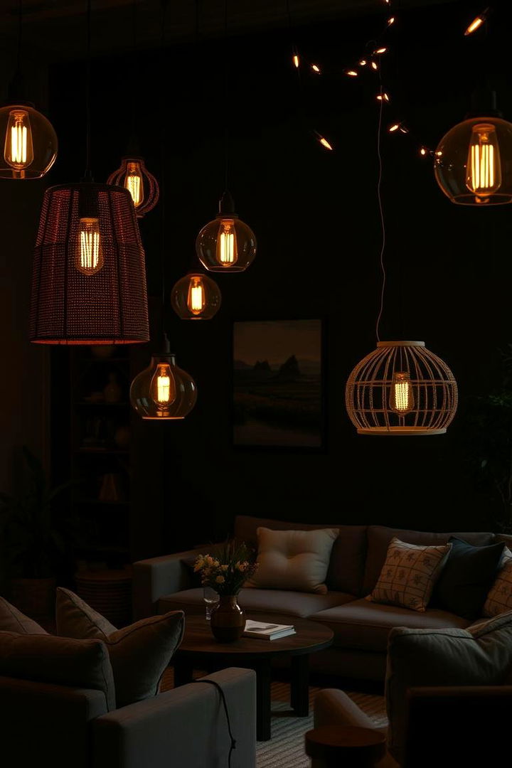 Ambient Indie Lighting - 22 Moody Boho Living Room Ideas