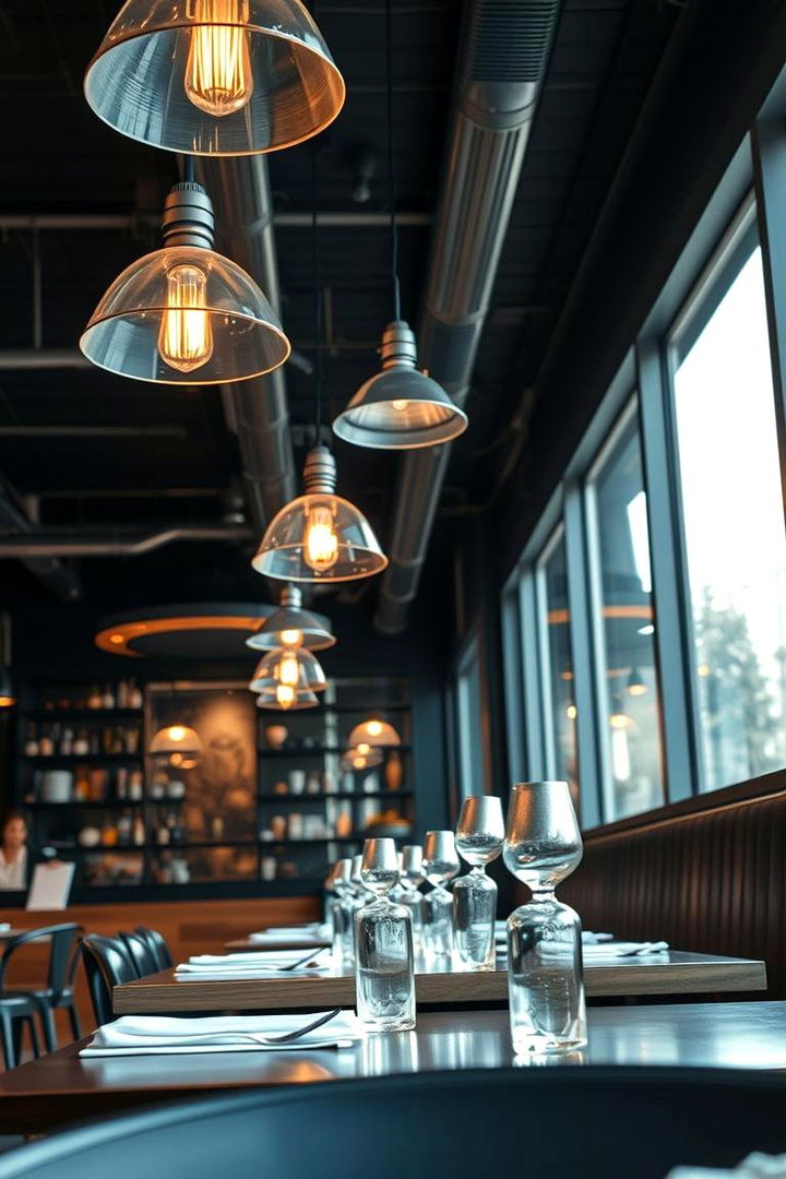 Ambient Industrial Fixtures - 22 Industrial Dining Room Ideas