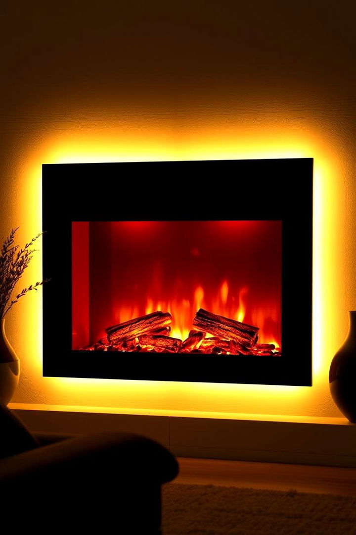 Ambient LED Enhancements - 22 Floor to Ceiling Fireplace Ideas