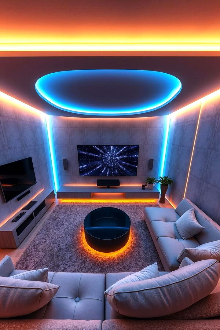 Ambient Lighting - 22 Small Media Room Ideas