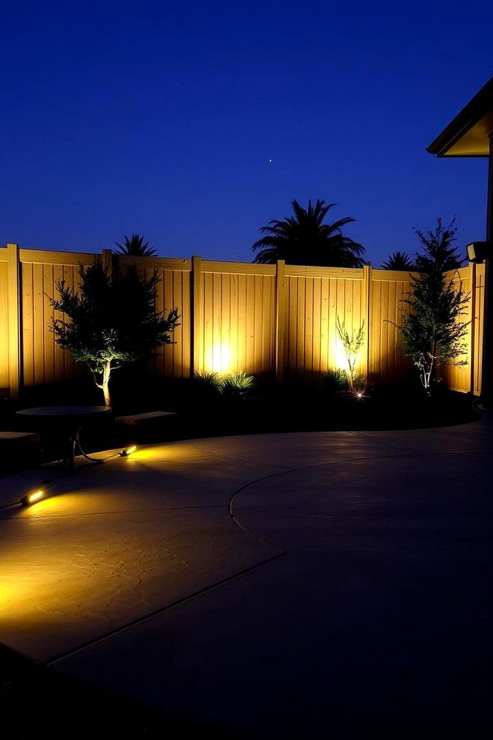 Ambient Lighting Accents - 22 Raised Concrete Patio Ideas