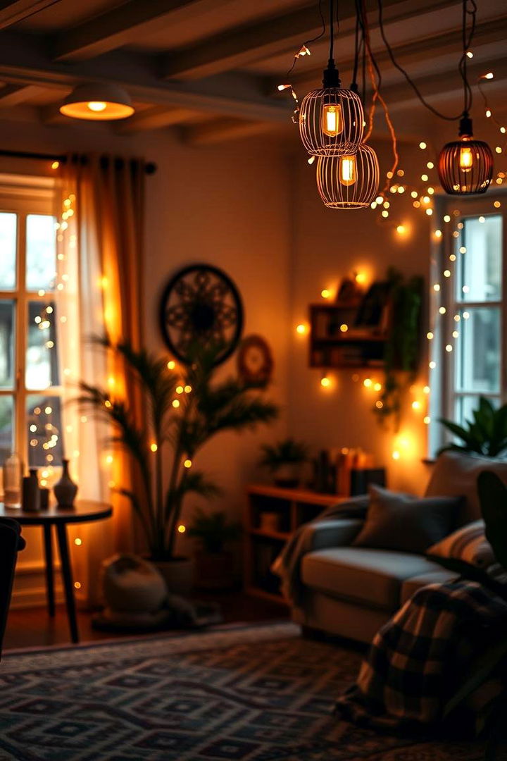 Ambient Lighting Effects - 22 Dark Boho Bedroom Ideas