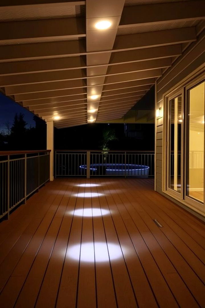 Ambient Lighting Enhanced Deck - 22 Large Deck Ideas
