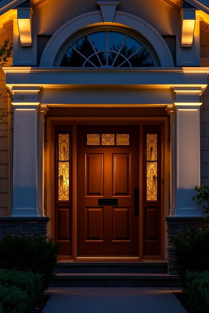 Ambient Lighting Features - 22 Front Door Decor Ideas