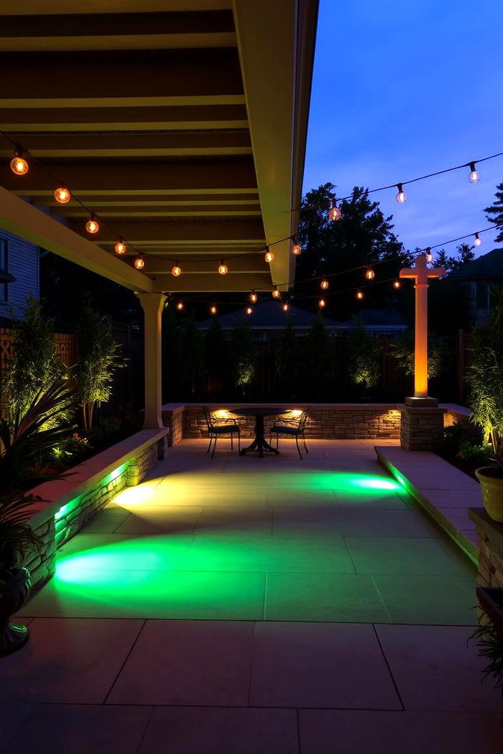 Ambient Lighting Features - 22 Attached Covered Patio Ideas