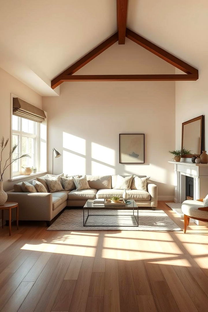 Ambient Lighting Harmony - 22 Dulux Egyptian Cotton Living Room Ideas