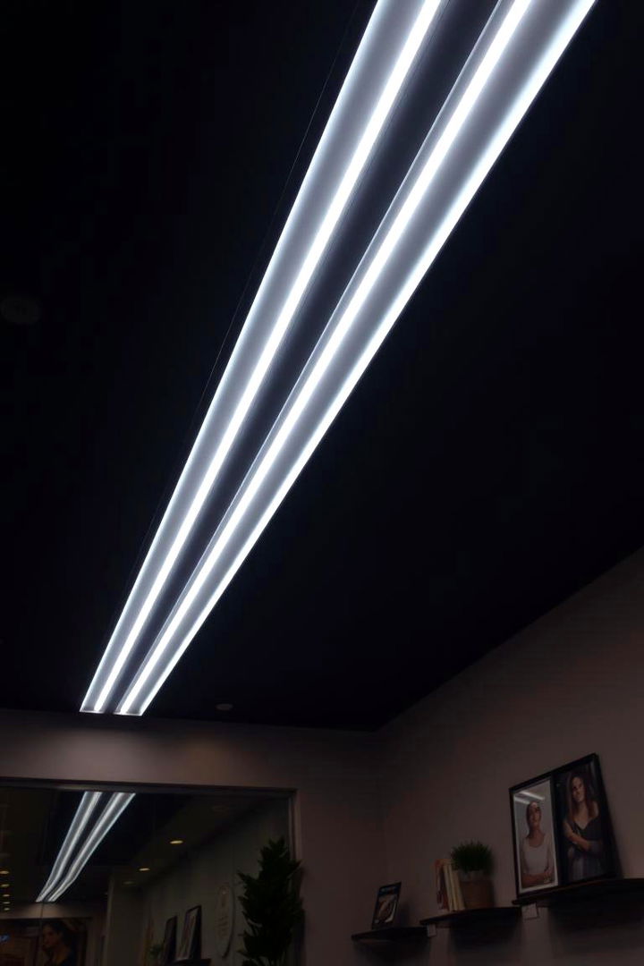 Ambient Lighting Integration - 22 Black Ceiling Design Ideas