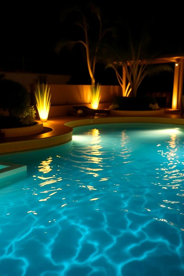 Ambient Lighting Lagoon Pool - 22 Lagoon Pool Ideas