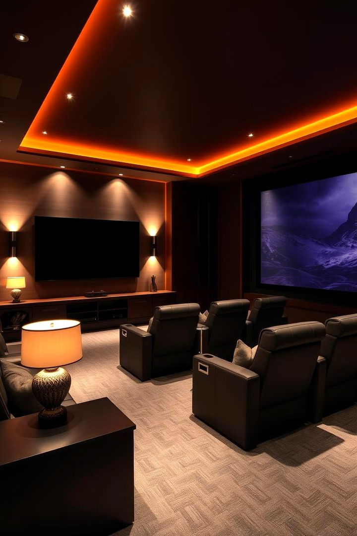 Ambient Lighting Paints - 22 Home Theater Paint Colors