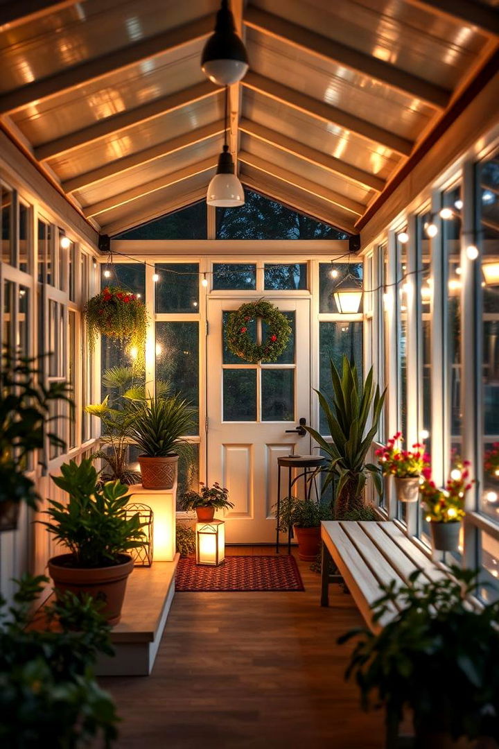 Ambient Lighting Retreat - 22 Porch Greenhouse Ideas