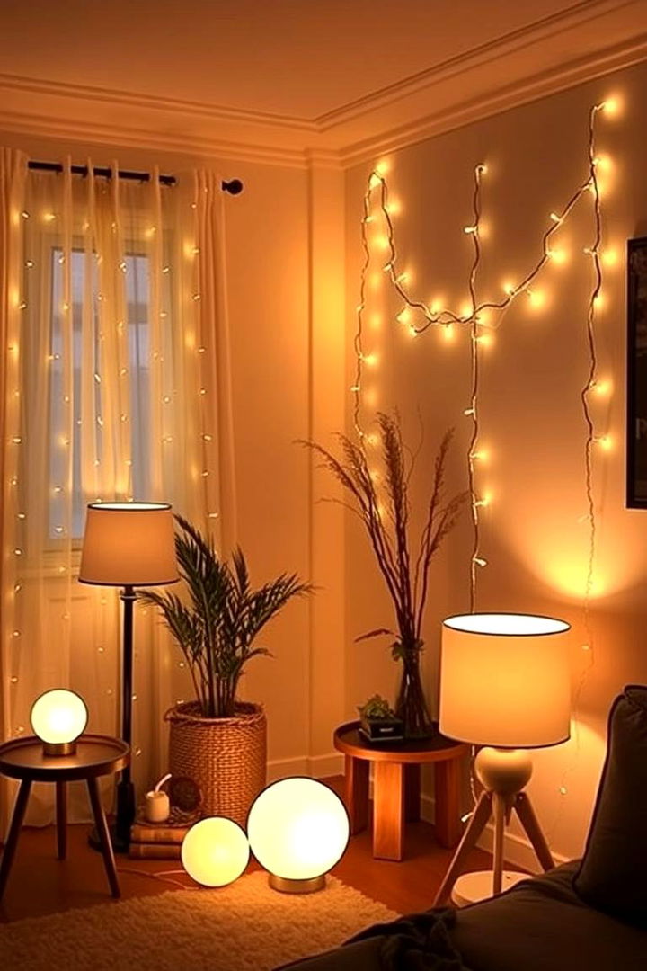 Ambient Lighting Techniques - 22 Neutral Boho Living Room Ideas
