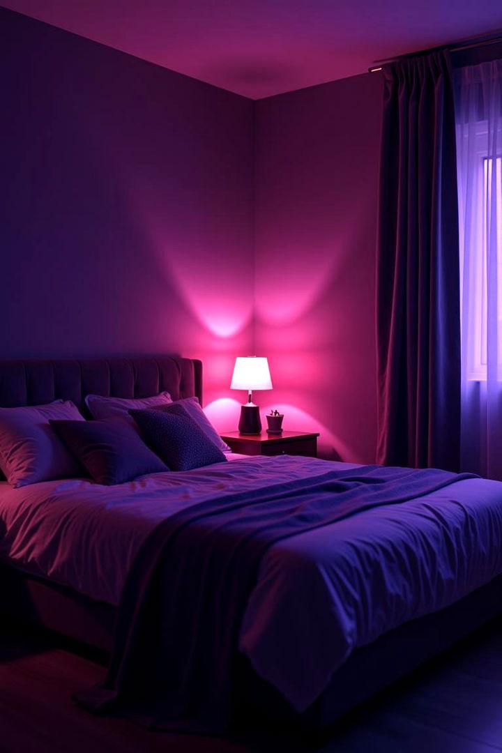 Ambient Lighting and Cinematic Vibes - 22 Dark Purple Bedroom Ideas