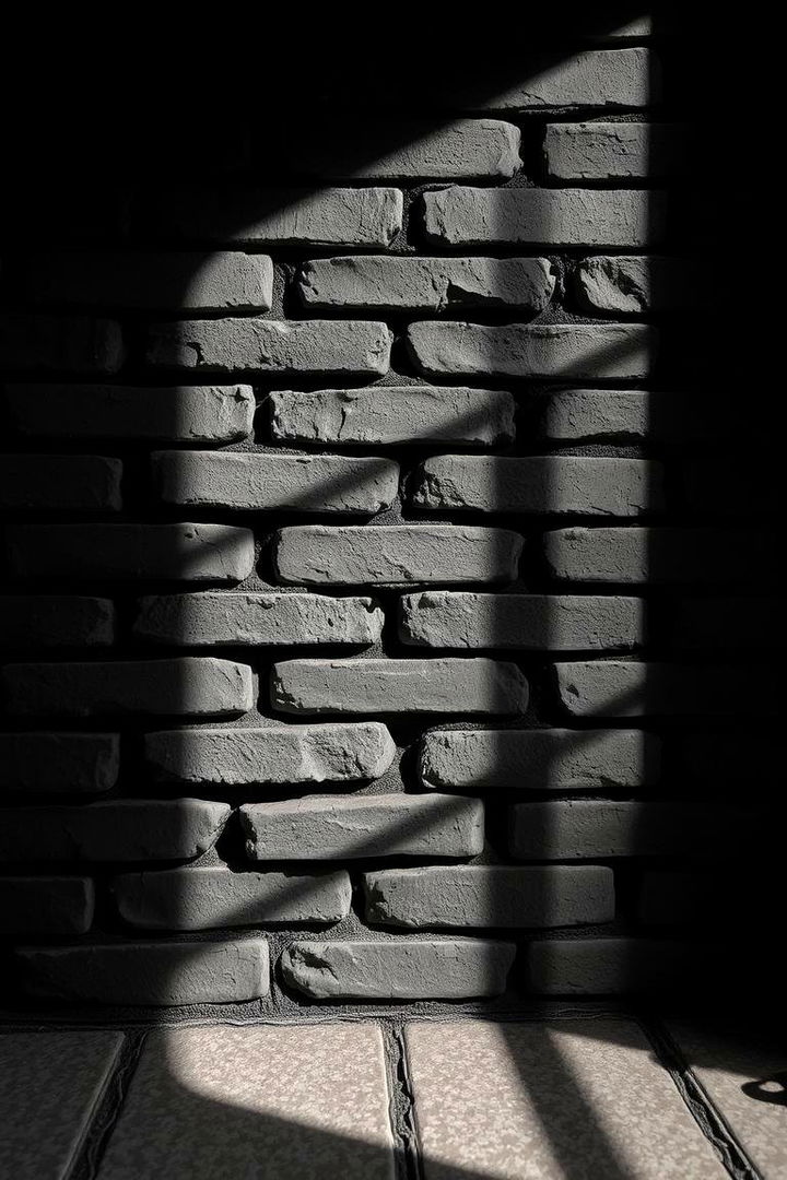 Ambient Lighting and Shadow Play - 22 Black Brick Fireplace Ideas