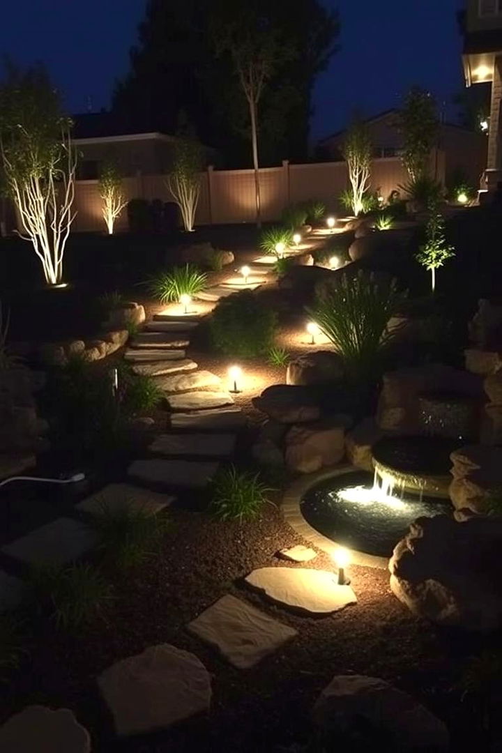 Ambient Lighting for Nighttime Magic - 22 Down Sloped Backyard Ideas